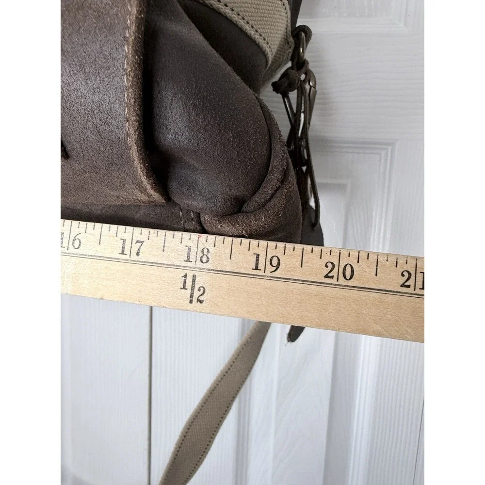 National Geographic Explorer Brown Suede Khaki Canvas Trim Duffel Bag NEW